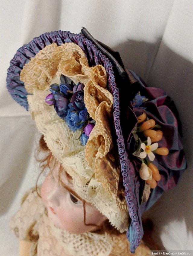 Бонет для антикварной куклы ОГ 25см (фото 3)