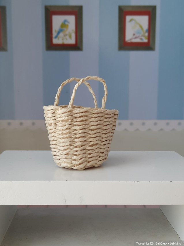 Корзинка — Миниатюра для кукол (фото 3)