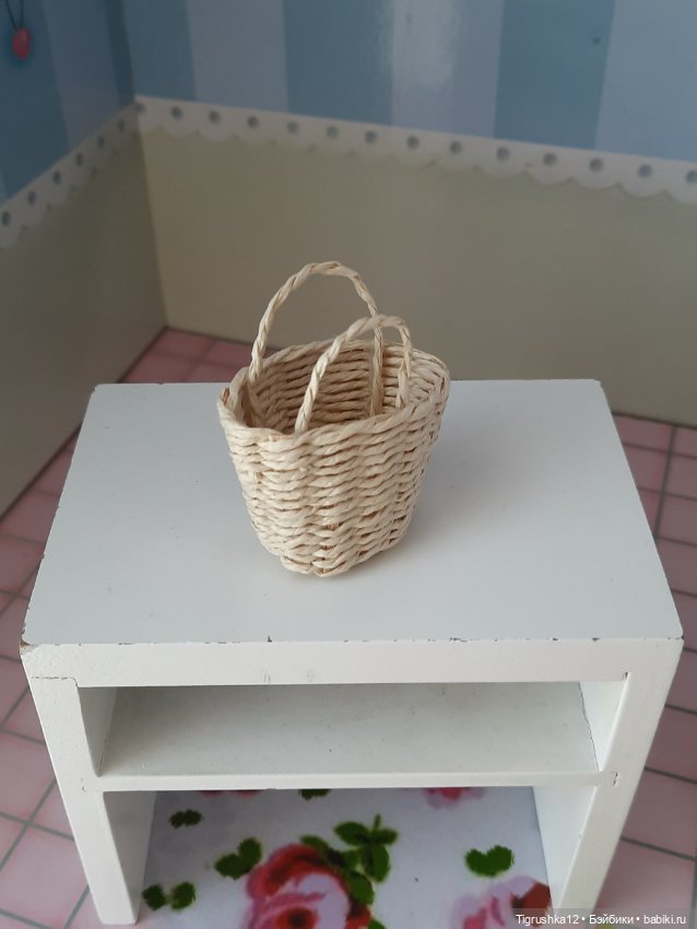 Корзинка — Миниатюра для кукол (фото 5)