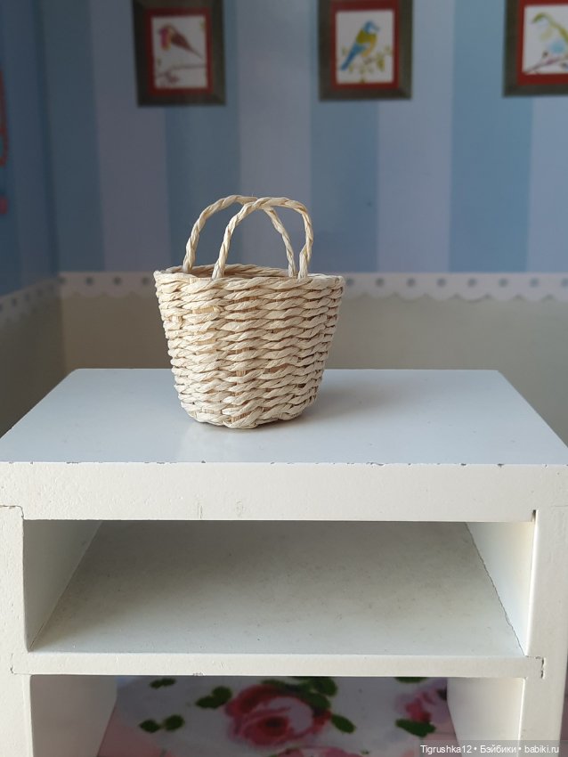 Корзинка — Миниатюра для кукол (фото 4)
