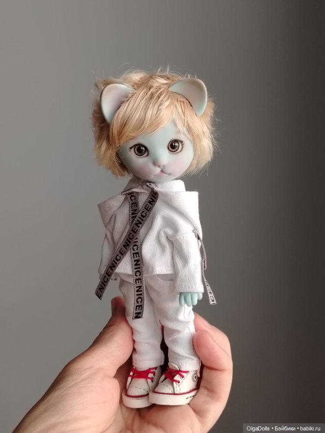 Бирюзовый котейка Джун — Авторские куклы BJD (фото 6)