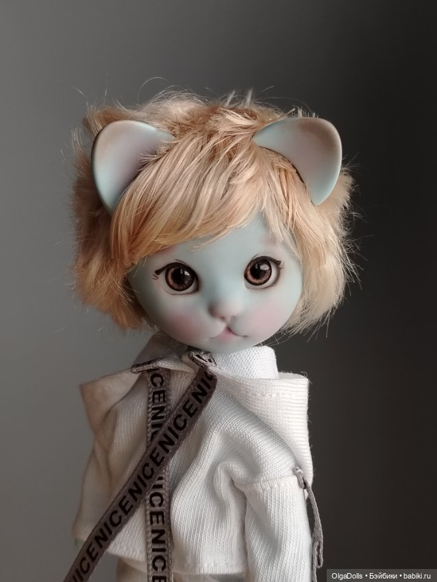Бирюзовый котейка Джун — Авторские куклы BJD