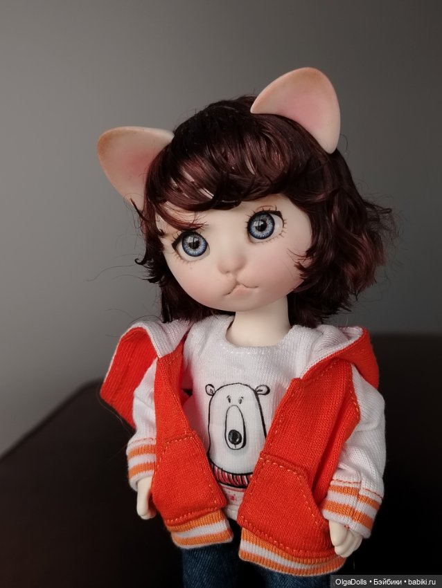 Снежный котик Джун — Авторские куклы BJD (фото 2)