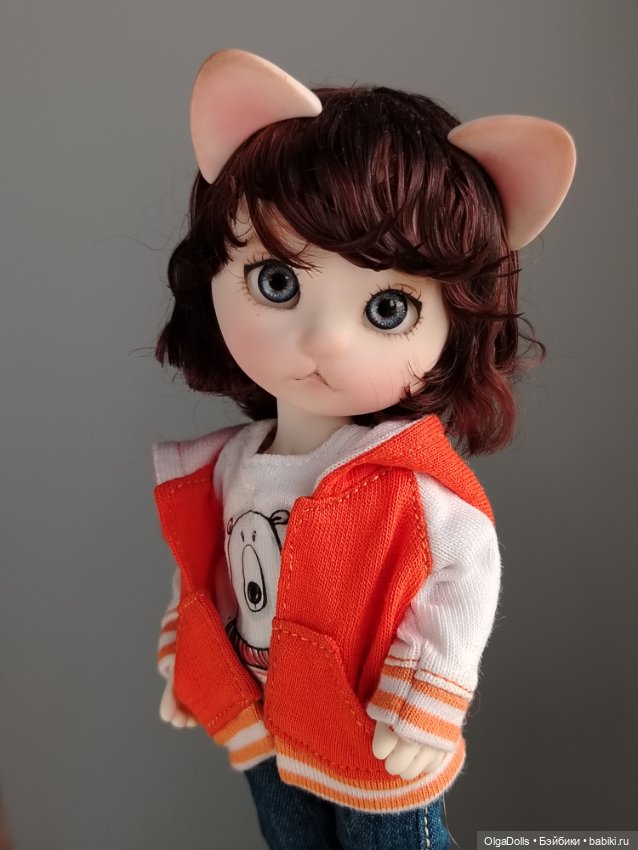 Снежный котик Джун — Авторские куклы BJD (фото 4)