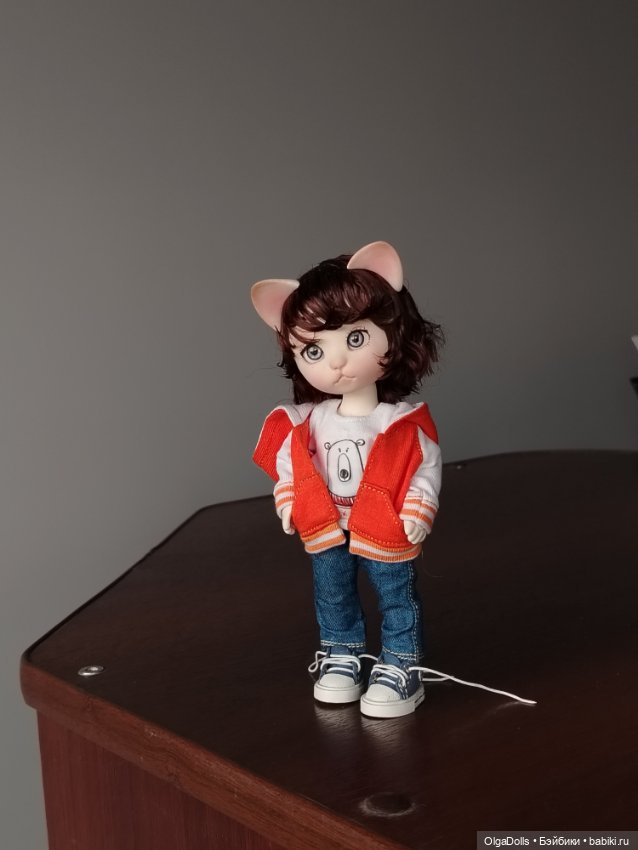 Снежный котик Джун — Авторские куклы BJD (фото 3)