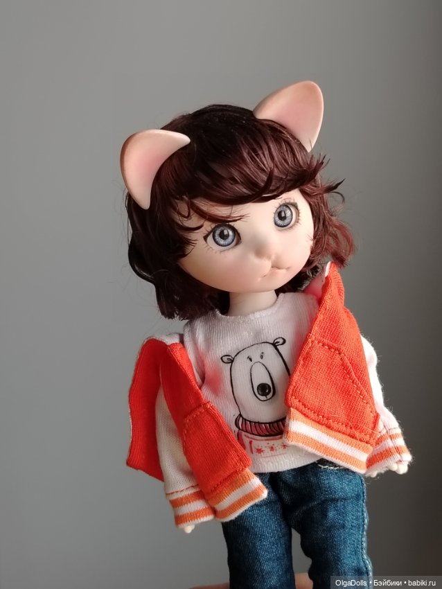 Снежный котик Джун — Авторские куклы BJD (фото 7)