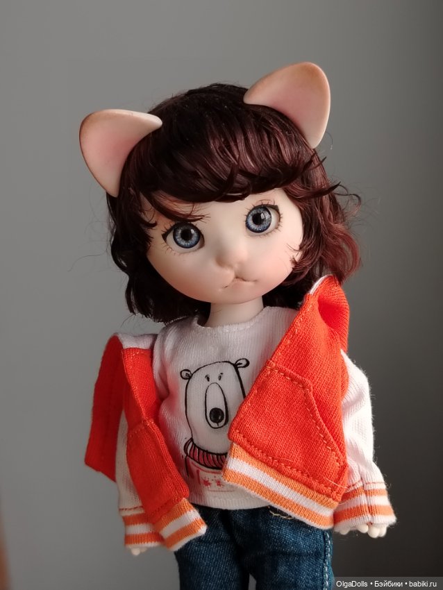 Снежный котик Джун — Авторские куклы BJD (фото 8)