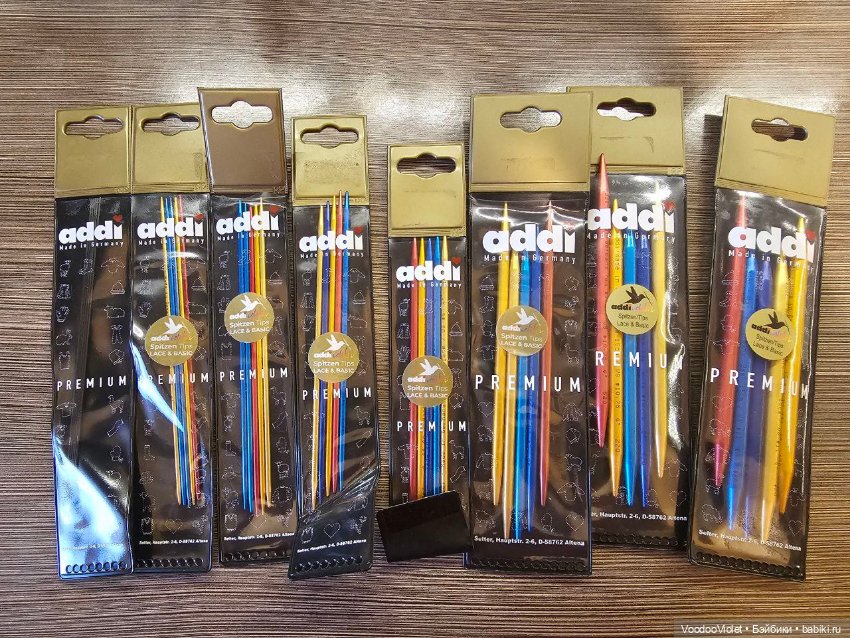 Спицы чулочные сверхлегкие addiColibri 15 см + другие (фото 3)