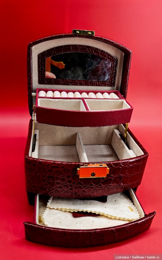 Шкатулка-комод красная — Кукольная мебель