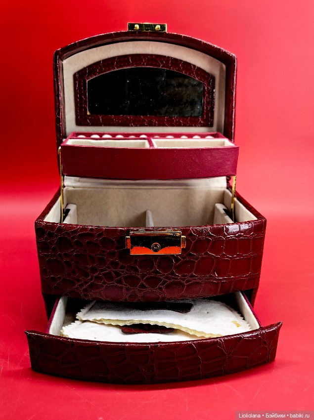 Шкатулка-комод красная — Кукольная мебель (фото 5)