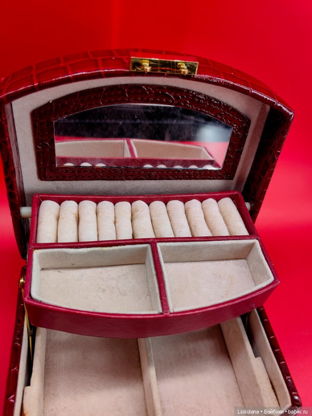 Шкатулка-комод красная — Кукольная мебель (фото 4)