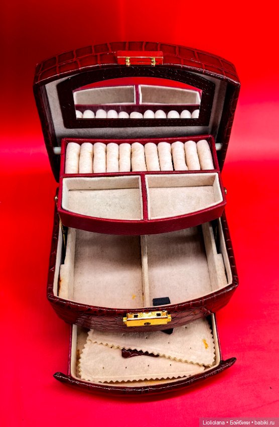 Шкатулка-комод красная — Кукольная мебель (фото 3)