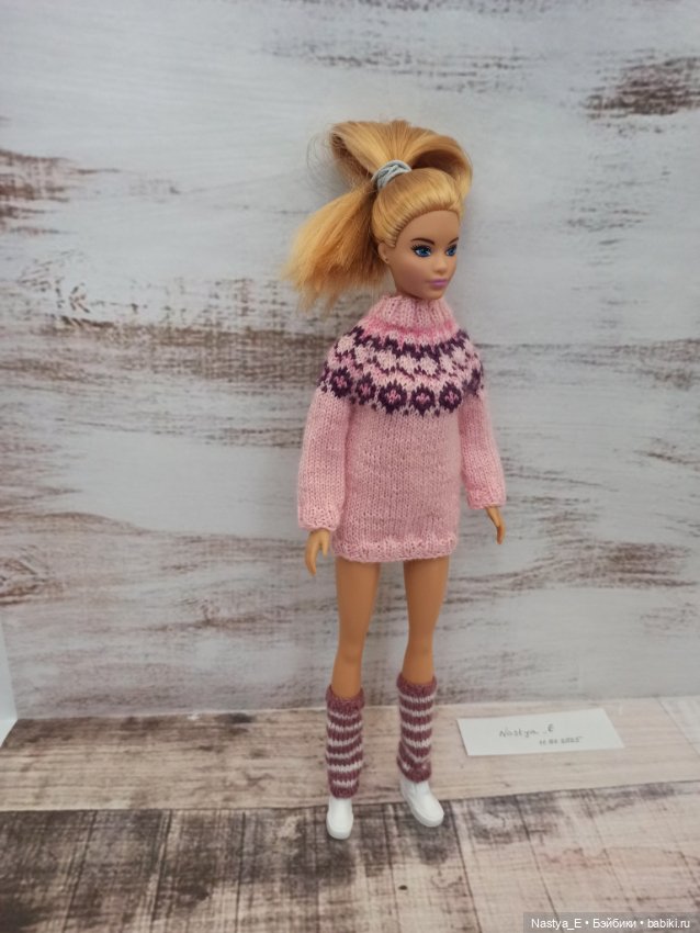 Вязаный свитер для кукол 30 см (фото 3)