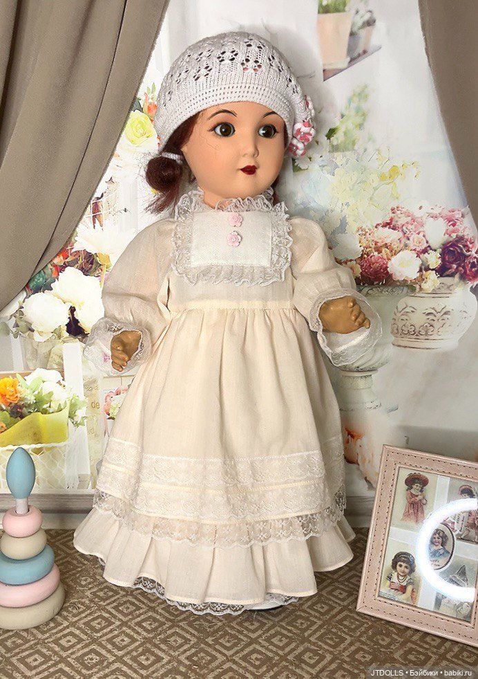 Платье для антикварной, винтажной куклы (фото 3)