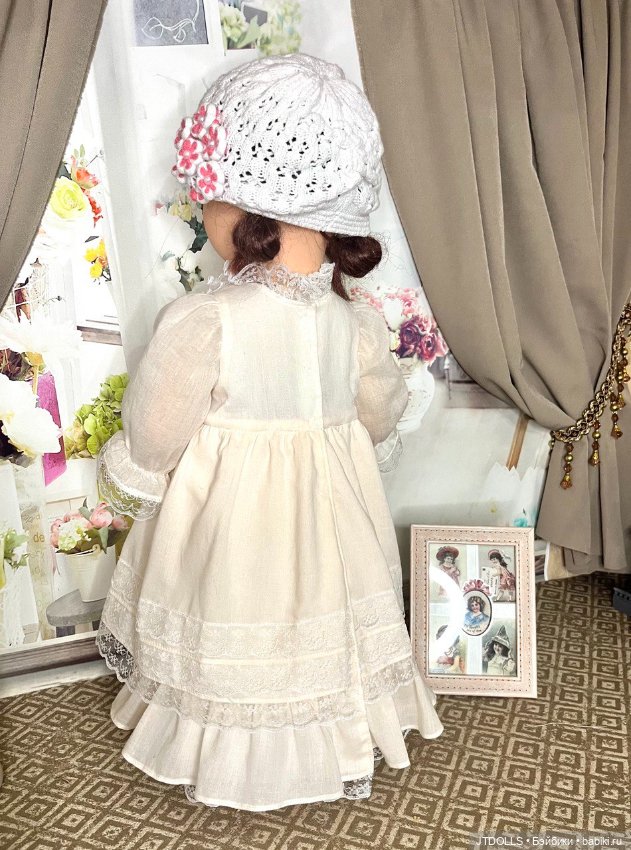 Платье для антикварной, винтажной куклы (фото 6)