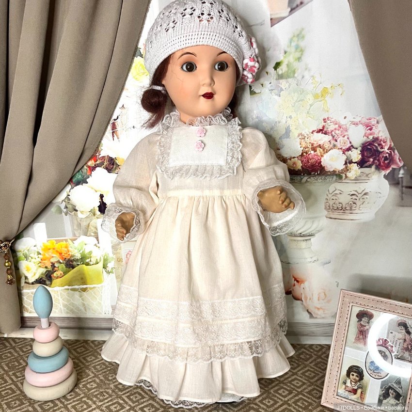 Платье для антикварной, винтажной куклы (фото 4)