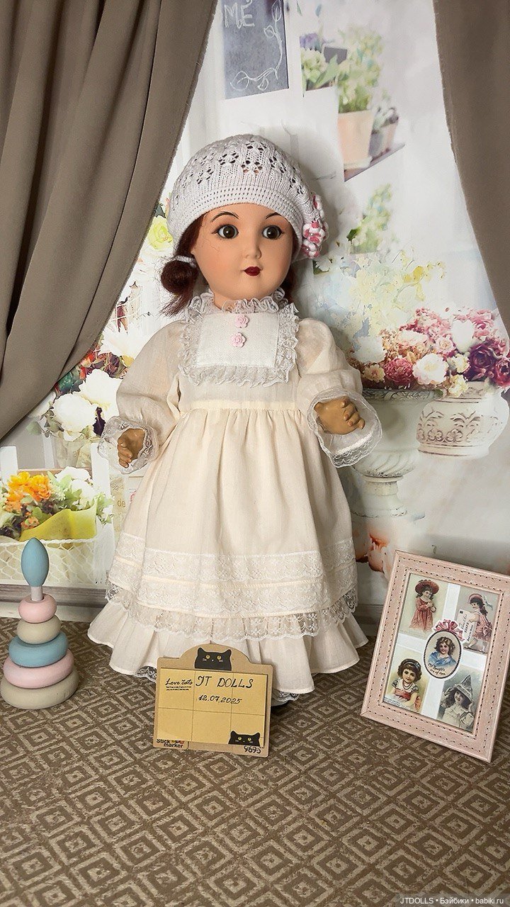 Платье для антикварной, винтажной куклы (фото 7)