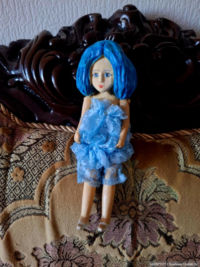 Мальвина - куколка из дерева (фото 8)