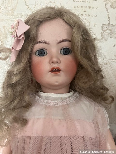 Редкая большая антикварная кукла
