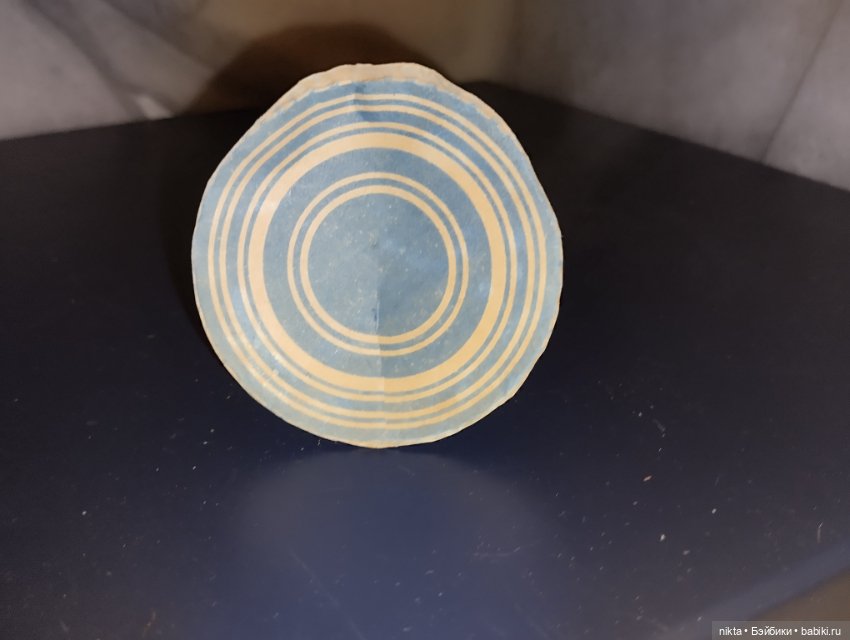 Старая советская елочная игрушка Сделай сам! Бумажная Девушка с зонтиком (фото 5)