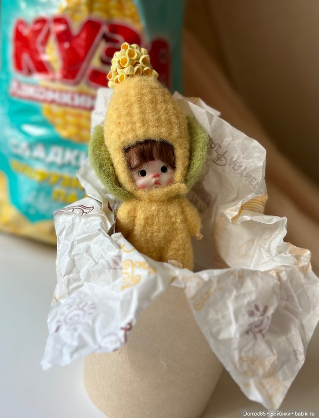 Костюм Кукуруза на куклу мини обитцу