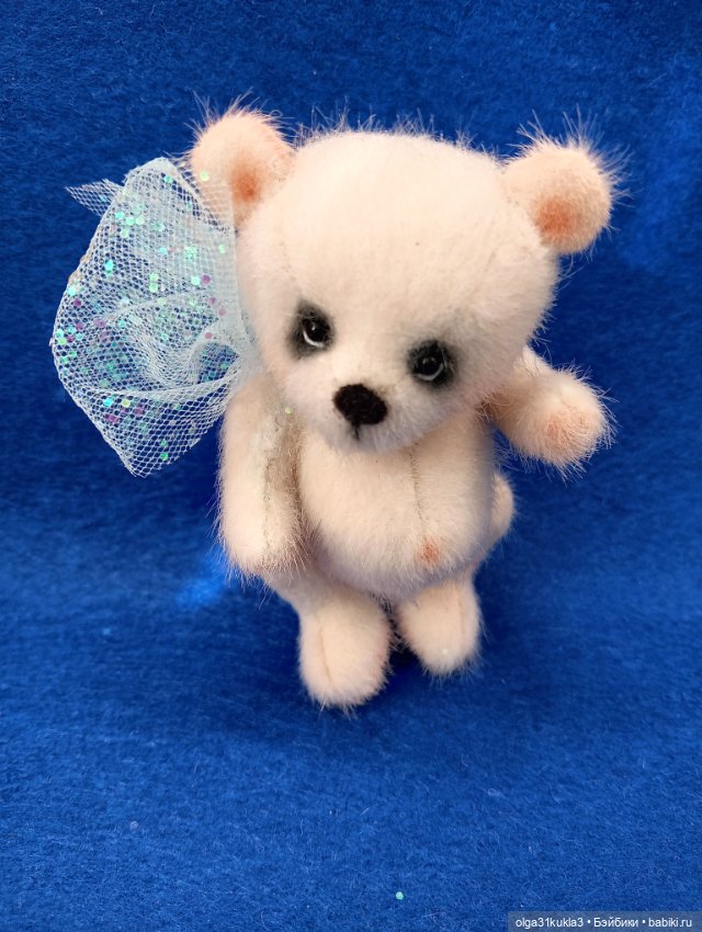 Мишка с бантом — Авторские игрушки (фото 4)