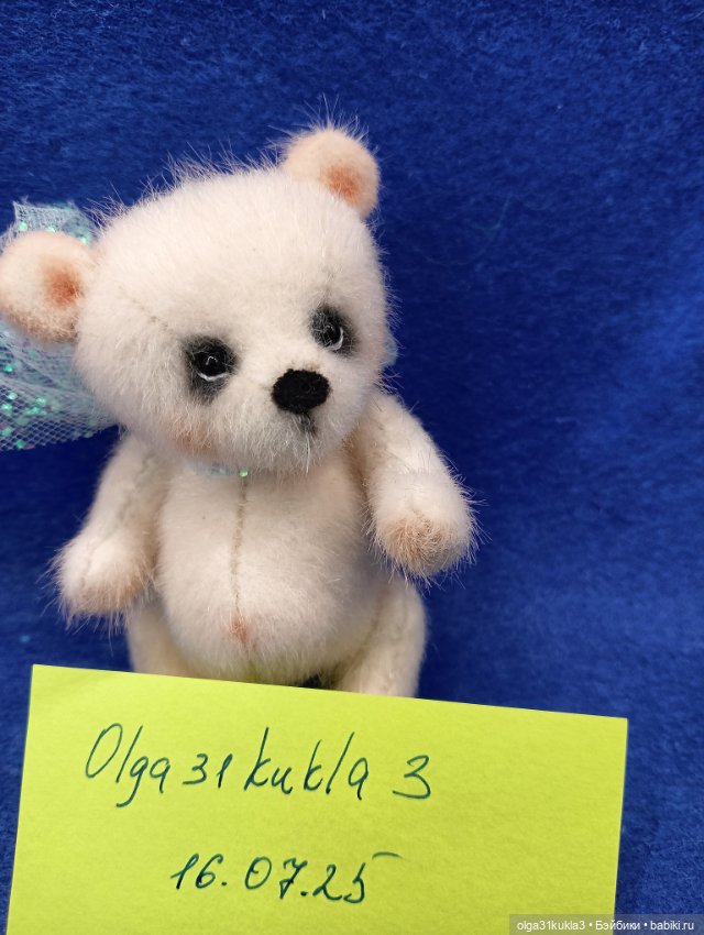 Мишка с бантом — Авторские игрушки (фото 7)