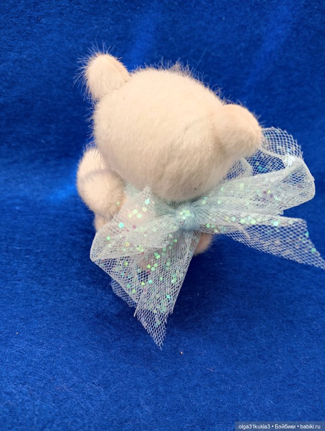 Мишка с бантом — Авторские игрушки (фото 3)