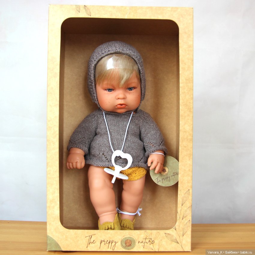 The Preppy and Endisa, кукла - пупс, Preppy Mini мальчик в сером, 28 см, 1