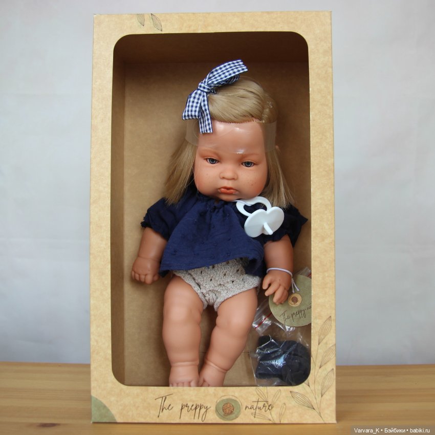 The Preppy and Endisa, кукла пупс, Preppy Mini в синем, 28 см