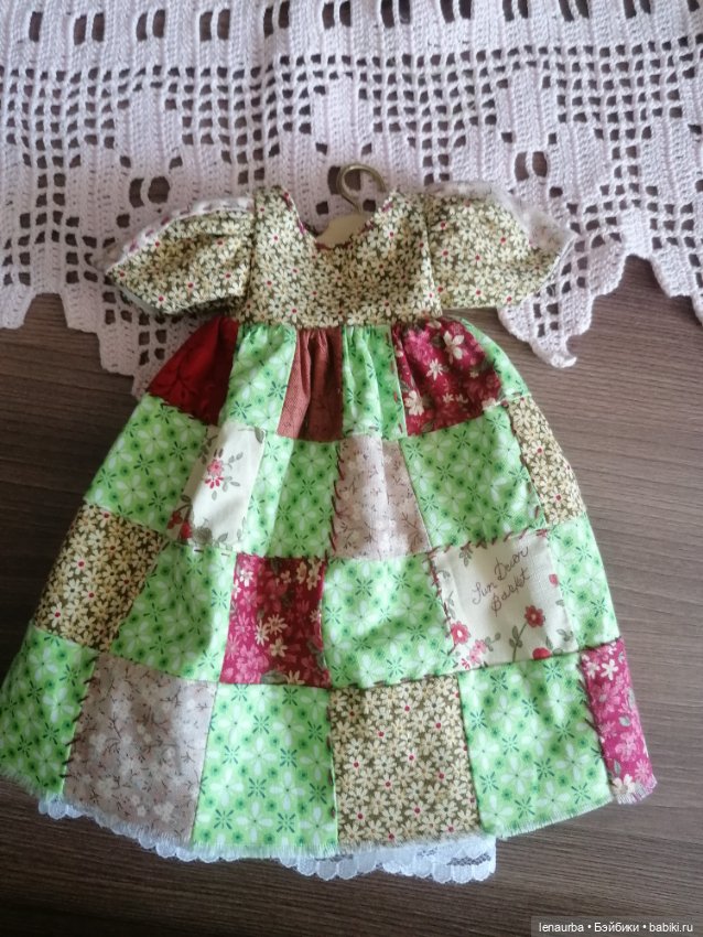 Лоскутное платье — Одежда для кукол (фото 5)