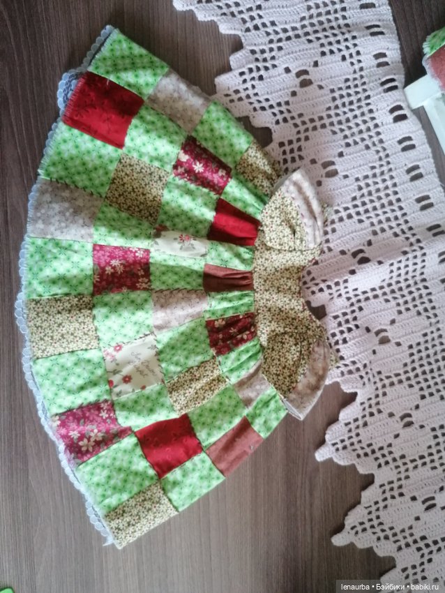 Лоскутное платье — Одежда для кукол (фото 6)