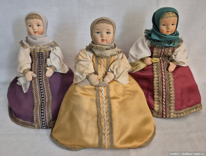 Кукла чайница СССР "Девушка в сарафане"