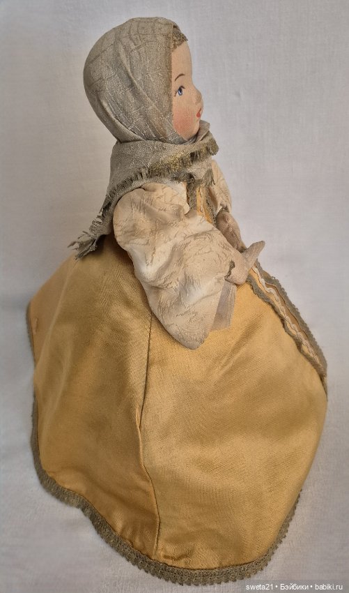 Кукла чайница СССР "Девушка в сарафане" (фото 10)