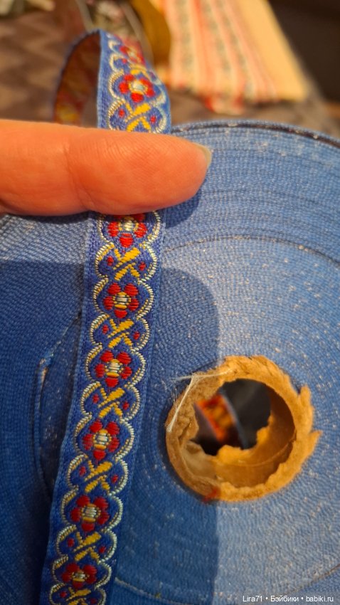 Тесьма с вышивкой вискозным шелком (фото 2)