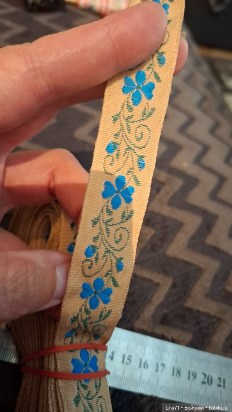 Тесьма винтажная вышитая шелком (фото 6)