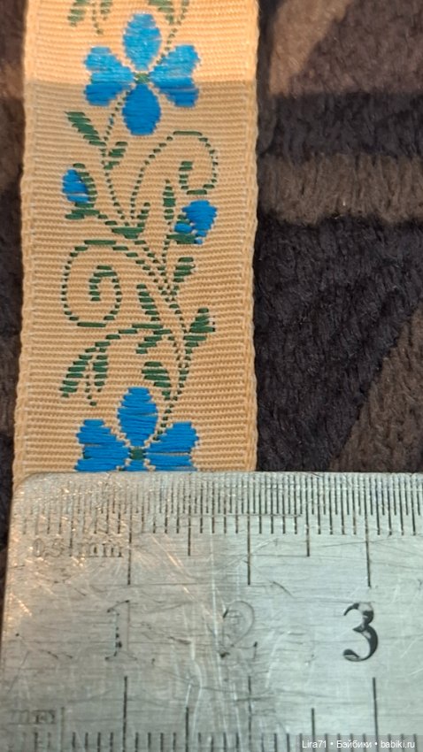 Тесьма винтажная вышитая шелком (фото 3)