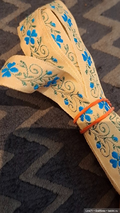 Тесьма винтажная вышитая шелком (фото 2)
