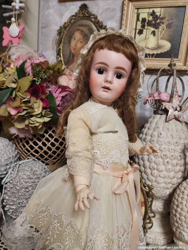 Антикварная ранняя кукла Бар Прошильд 306 на раннем теле с голосовым механизмом (фото 8)