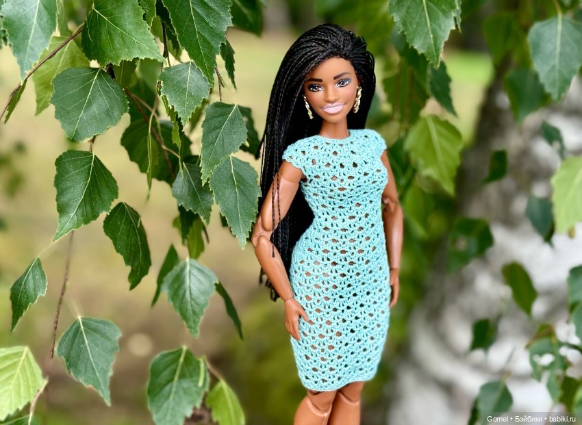 Платье с воротничком для Барби пышки (фото 4)