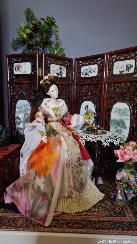 Шёлковое ханьфу для девочек 1/4 (фото 5)