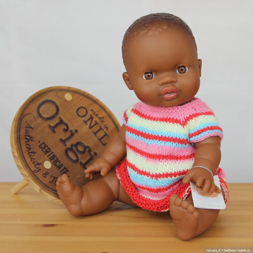 Paola Reina кукла - пупс Горди , девочка - мулатка, 34 см