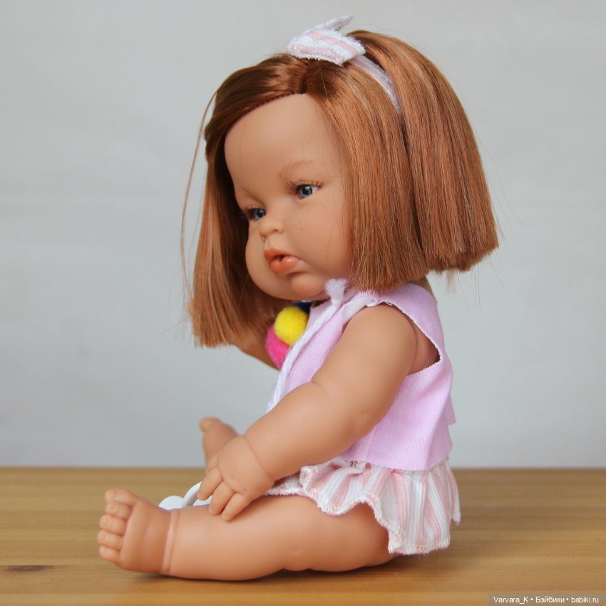 Кукла пупс Preppy&Endisa Baby, рыжая, "мороженое" розовое, 28 см (фото 7)