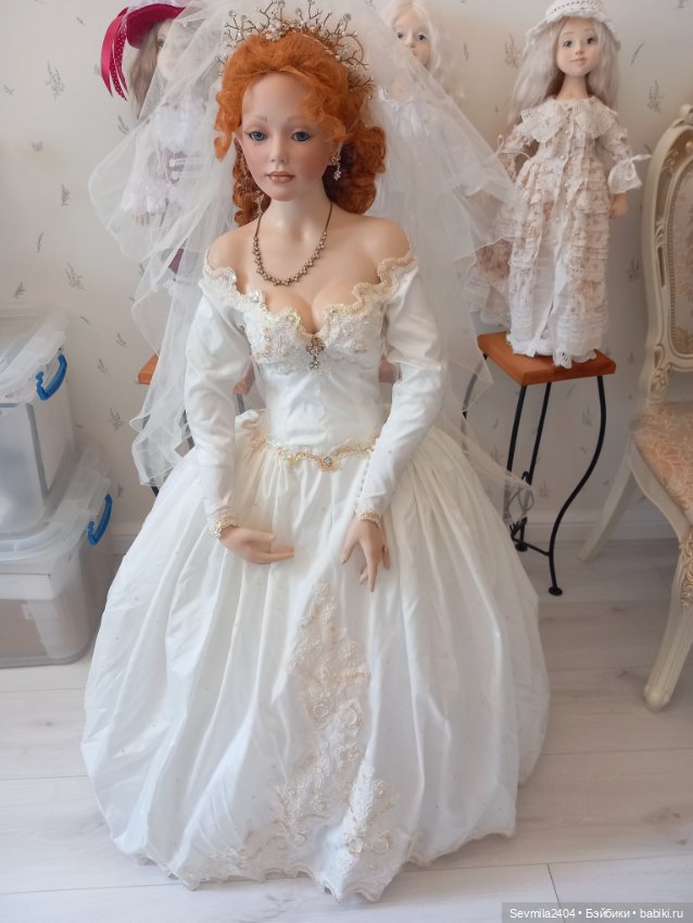 Трепетная невеста — Фарфоровые куклы (фото 3)