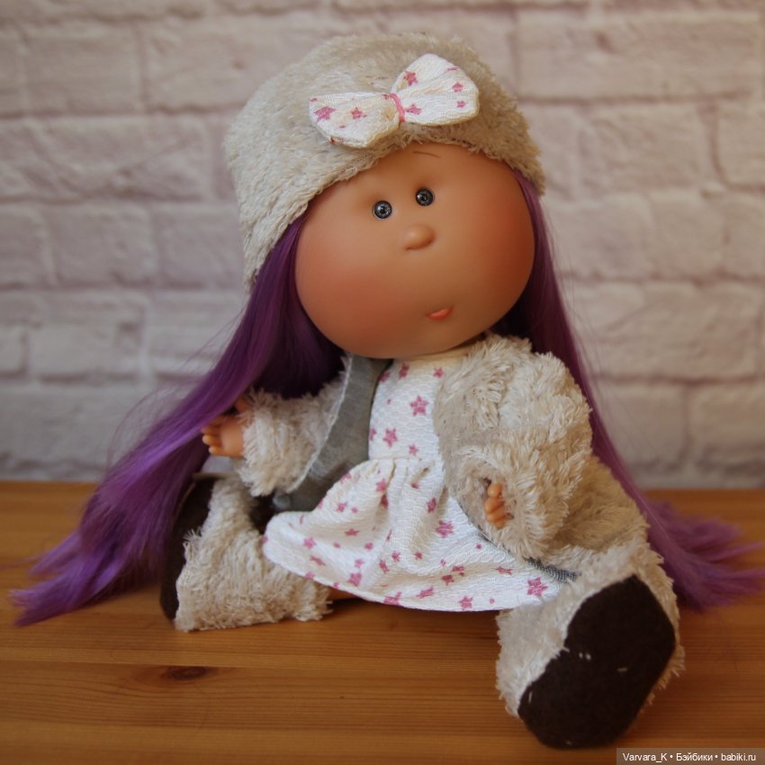 Nines D Onil Mia Мия с сиреневыми волосами, 30 см (фото 10)