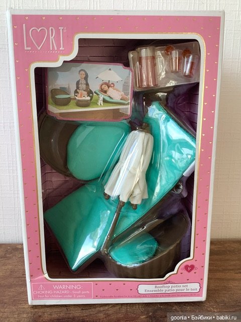 Игровой набор Lori Патио на крыше с мебелью и аксессуарами