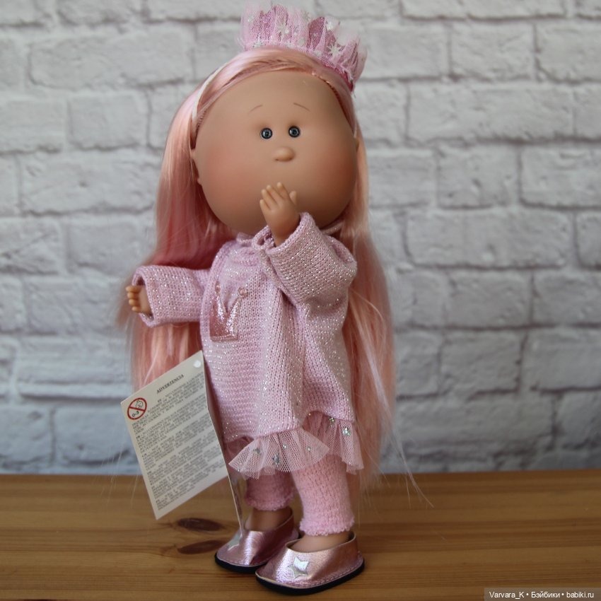 Nines D Onil Mia Мия "Принцесса" с розовыми волосами, 30 см (фото 4)