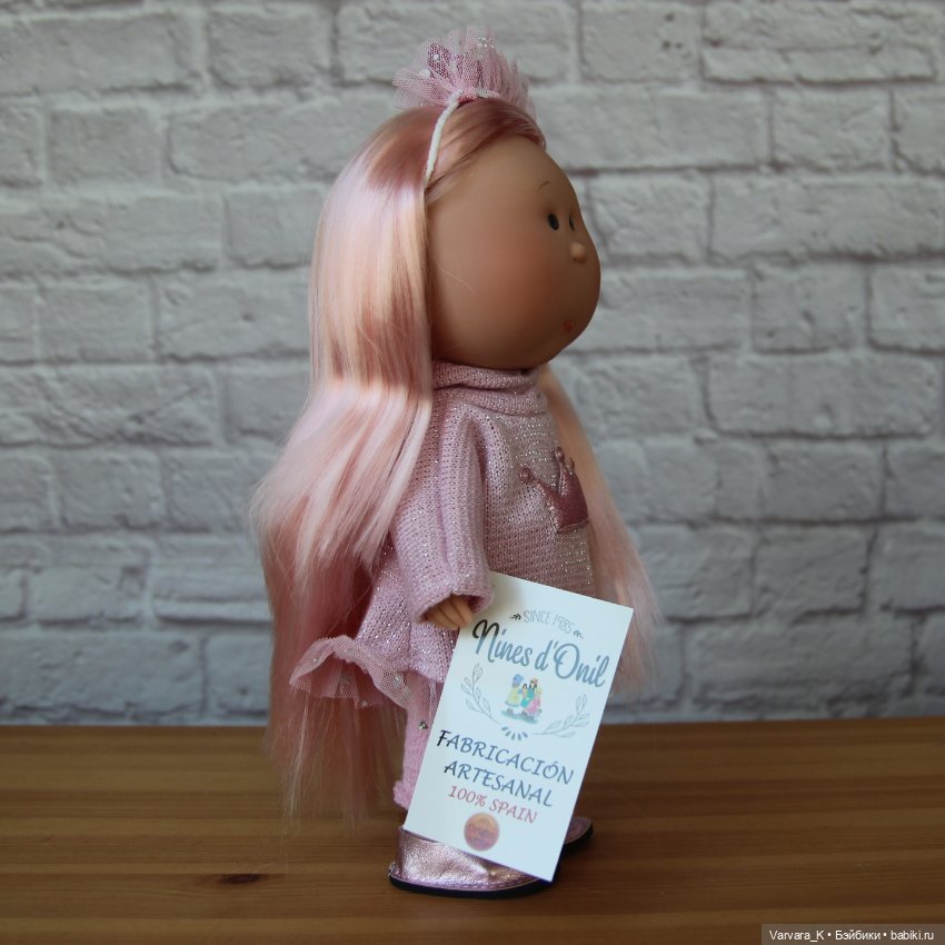 Nines D Onil Mia Мия "Принцесса" с розовыми волосами, 30 см (фото 6)