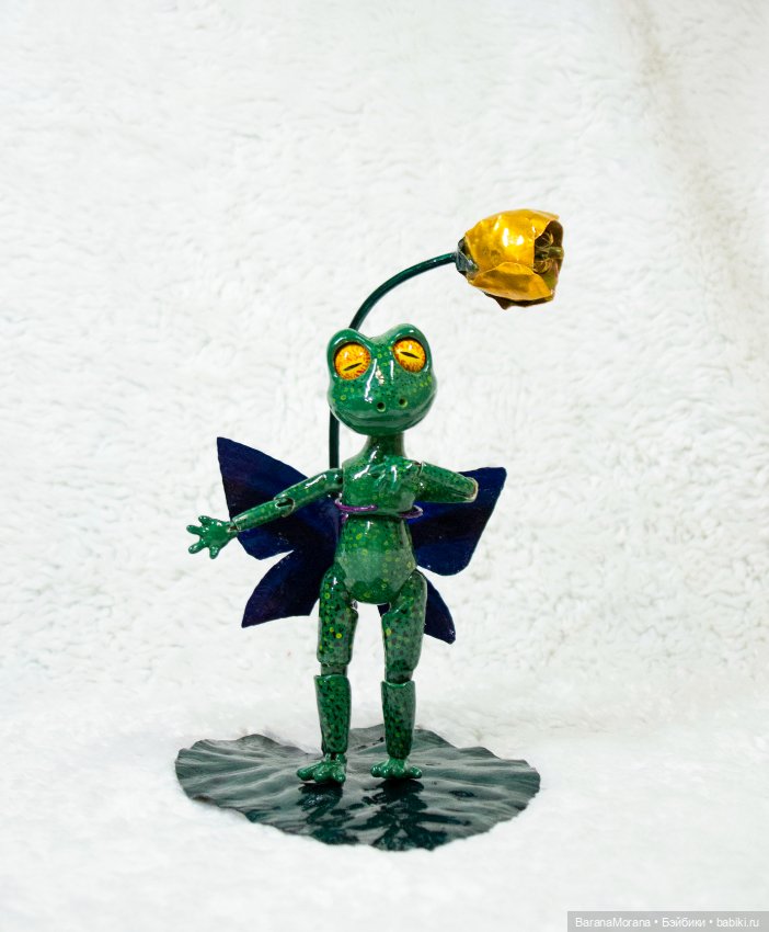 Шарнирная Кукла Лягуша Настюша OOAK (фото 3)