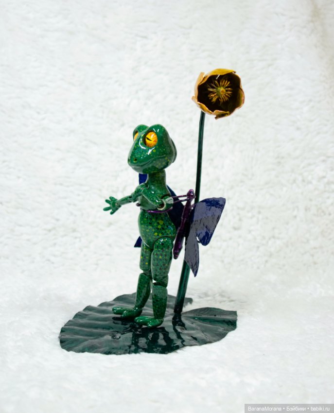 Шарнирная Кукла Лягуша Настюша OOAK (фото 5)